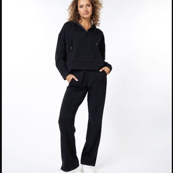 ESQUALO Pants - Esqualo Modal Flair Trousers - Black - Large